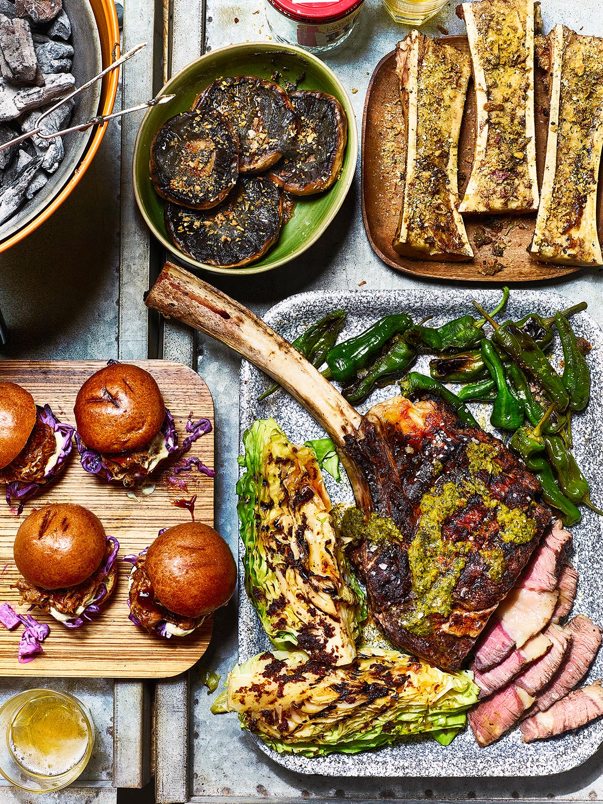 Hoxton Deluxe BBQ Box - Tomahawk Steak, Bone Marrow, Sliders with a selection of sides