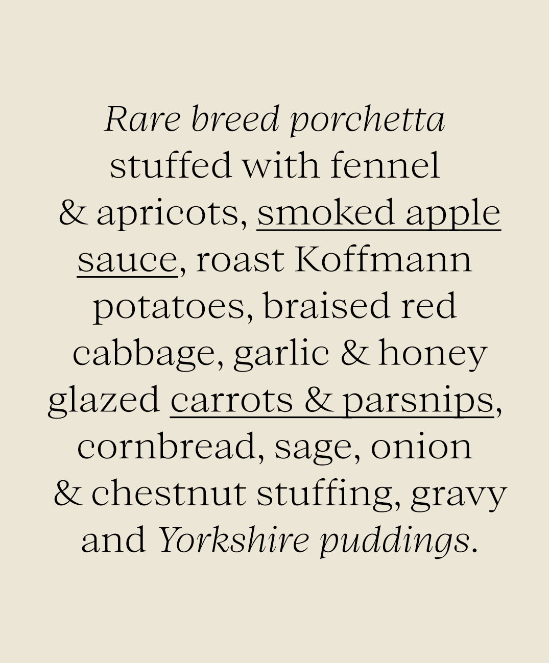 The Roast Dinner Collection - Porchetta Stuffed with Fennel and Apricots