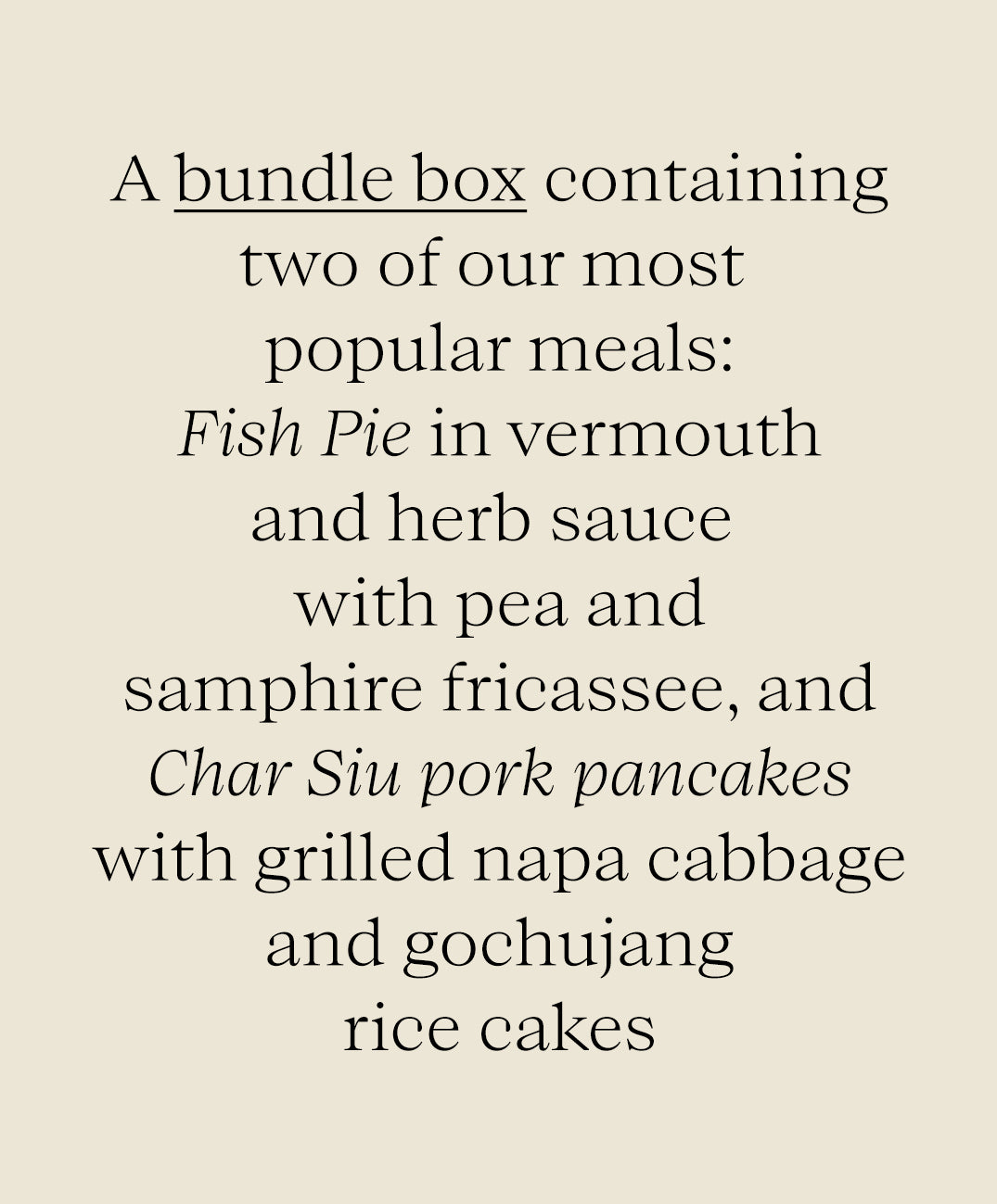 2 Meal Bundle Box - Fish Pie and Char Siu Pork