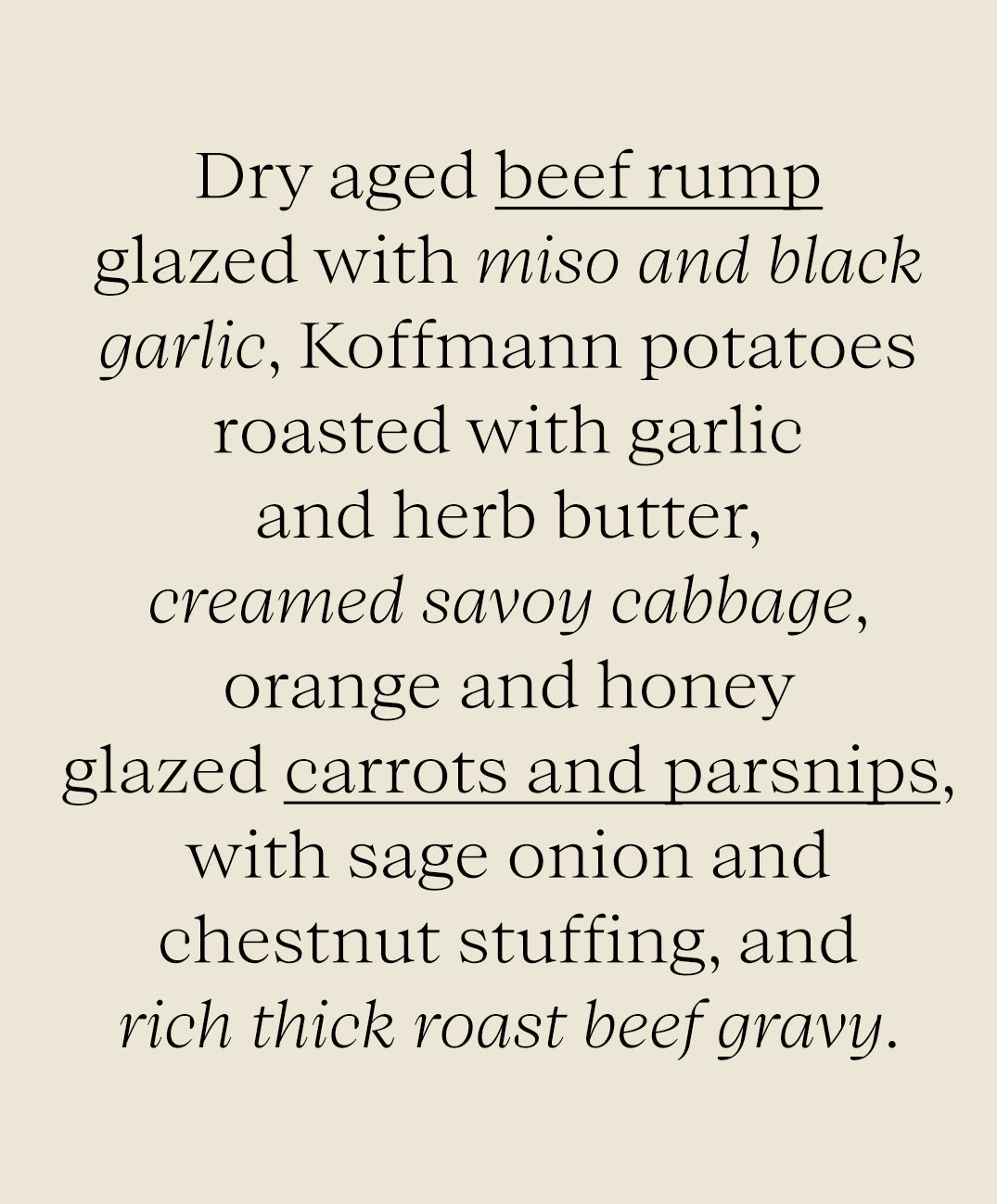 The Sunday Roast Collection - Black Garlic & Miso Roasted Beef - Naked Wines Offer