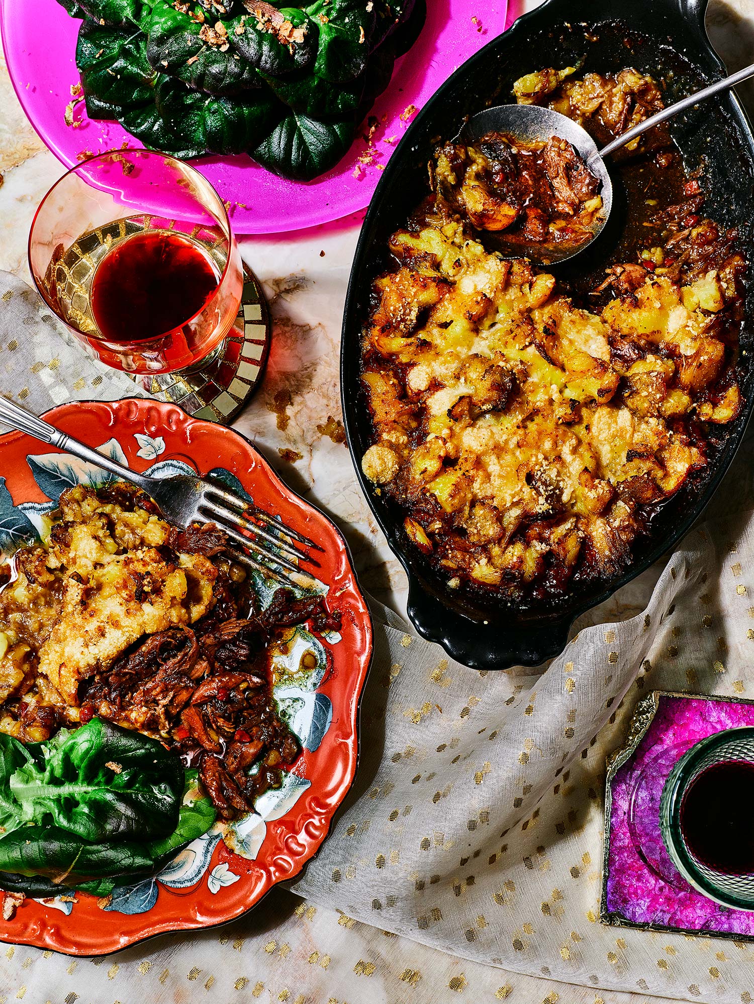 Shepherd's Pie of Confit Barbary Duck Topped with Crushed New Potatoes