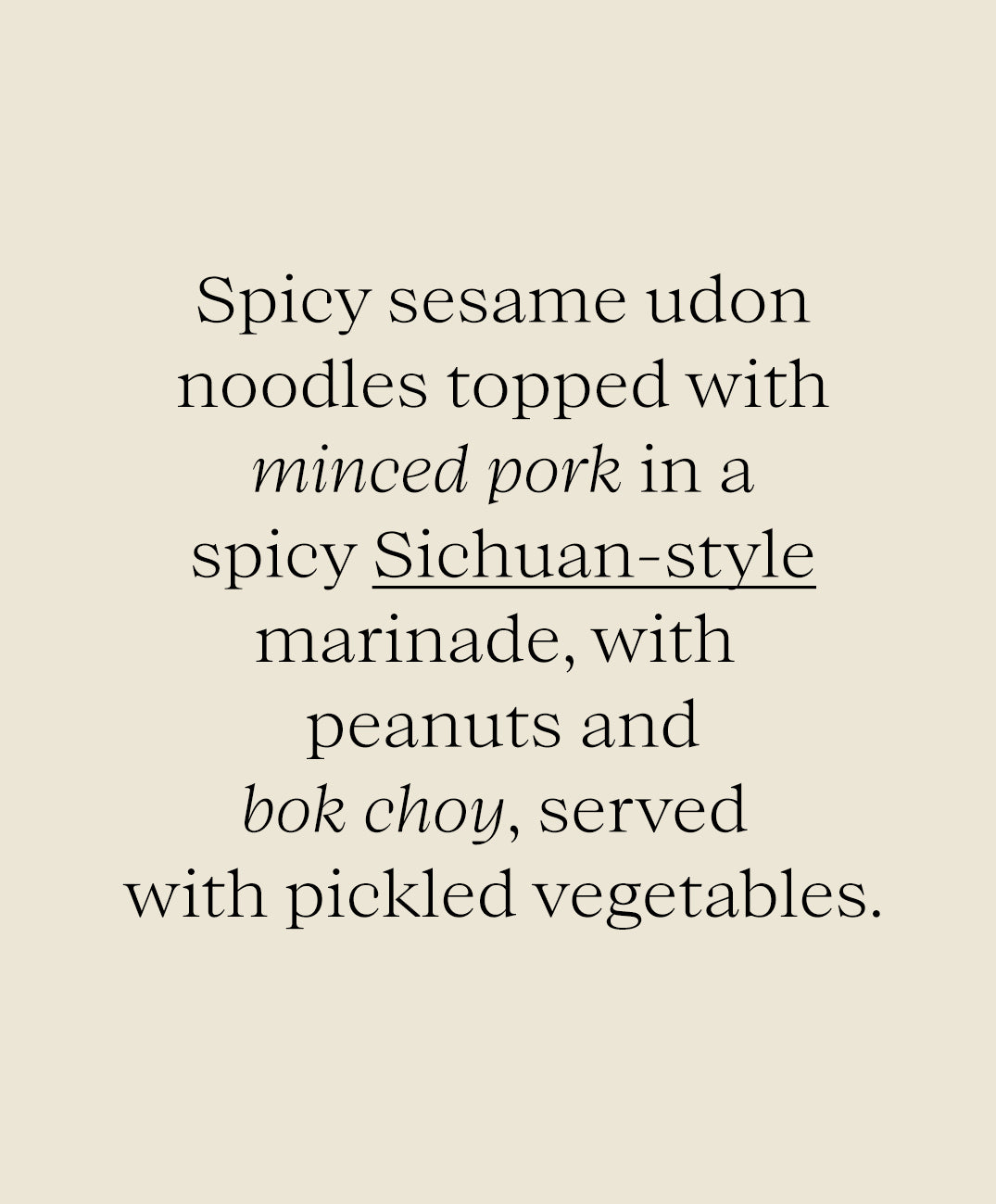 Salt & Sichuan Pepper Dan Dan Noodles with Spicy Pork
