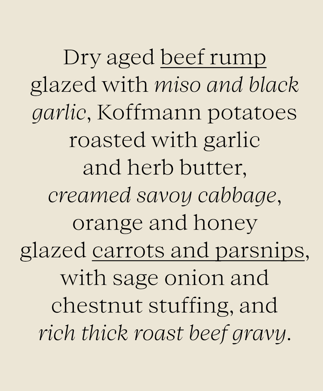 The Sunday Roast Collection - Black Garlic & Miso Roasted Beef